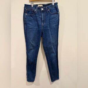 Madewell 10” High Rise Dark Blue Skinny Jeans for Tall Ladies